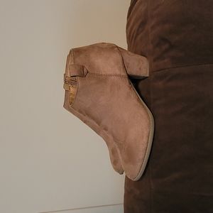 Tan Suede booties